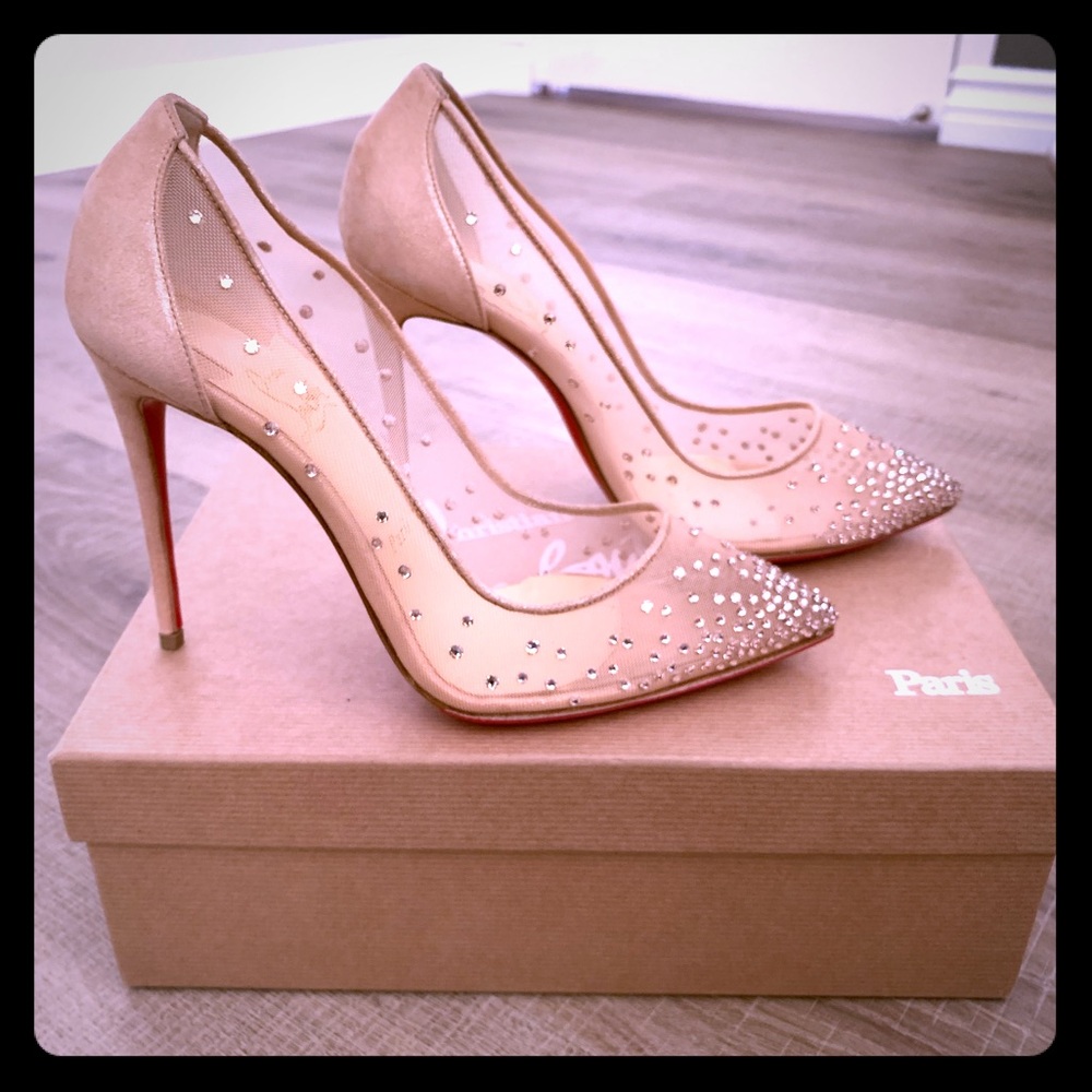Christian Louboutin - Follies Strass - Nude Pump